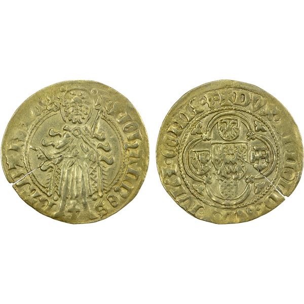 NETHERLANDS: GELDERLAND: Arnold van Egmond, 1423-1472, AV goldgulden (2.97g), ND, VF