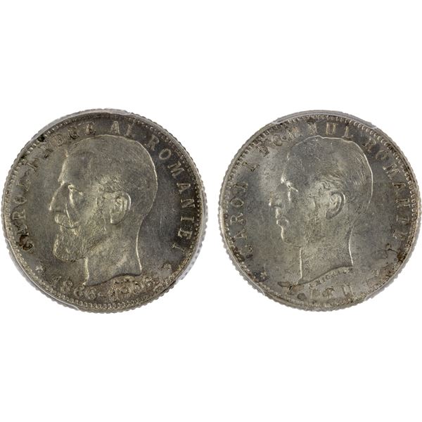 ROMANIA: Carol I, King, 1881-1914, AR lei, 1906, PCGS MS63