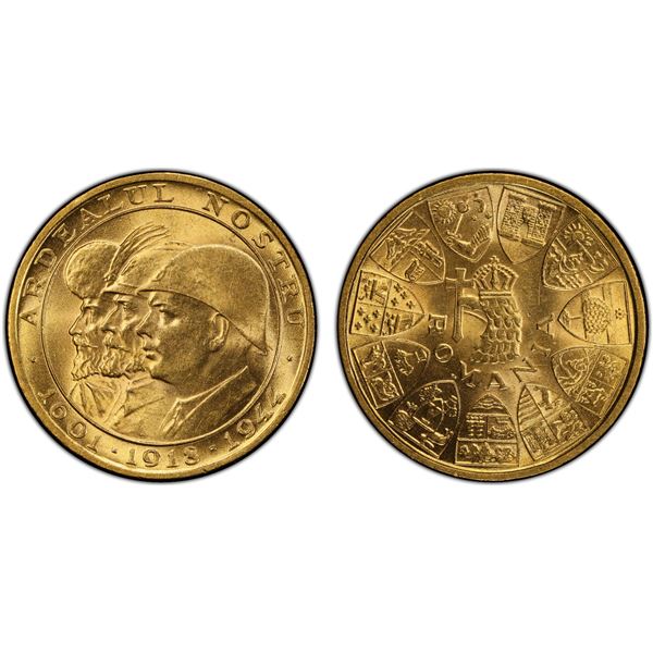 ROMANIA: Mihai I, 1940-1947, AV 20 lei, 1944, PCGS MS63