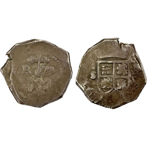 SPAIN: Carlos II, 1665-1700, AR 8 reales (21.64g), Seville, DM (1682-1699)-M, F-VF