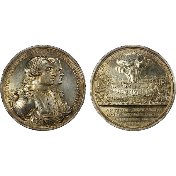 SPAIN: AR medal (51.09g), 1763, EF