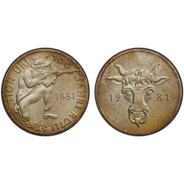 SWITZERLAND: AR medal, 1981, PCGS MS66