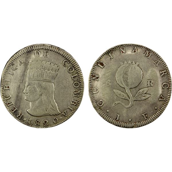 COLOMBIA: Cundinamarca, AR 8 reales, 1820, VF-EF