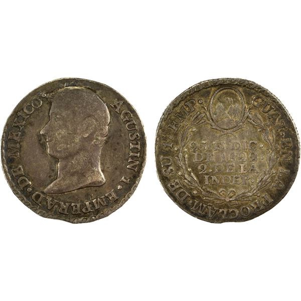 GUATEMALA: Agustin I Iturbide, 1822-1823, AR medal (3.32g), 1822, F-VF