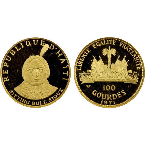 HAITI: Republic, AV 100 gourdes, 1971-IC, NGC PF66 Ultra Cameo