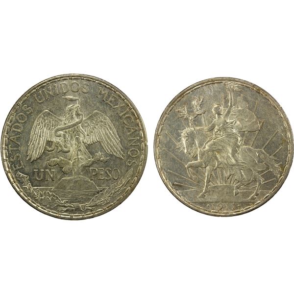 MEXICO: Estados Unidos, AR peso, 1911, Choice AU