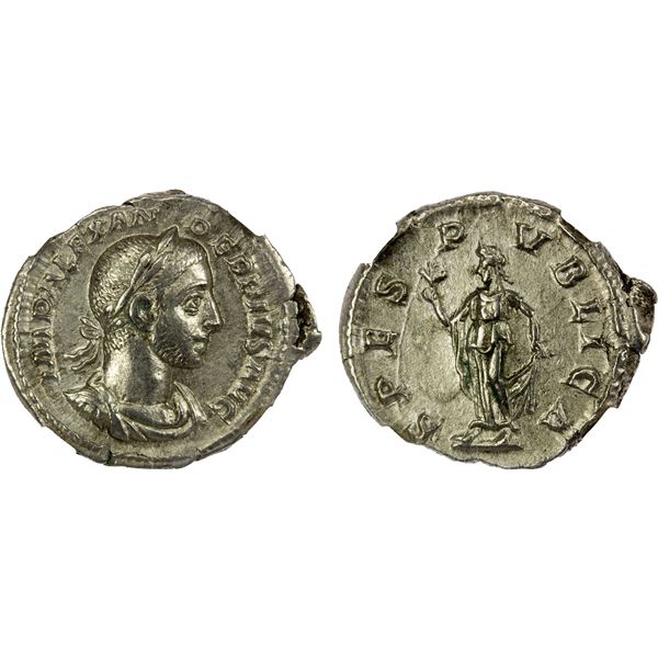 ROMAN EMPIRE: Severus Alexander, 222-235 AD, AR denarius, Rome, 231-235 AD, NGC AU