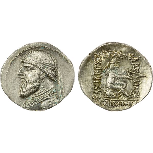 PARTHIAN KINGDOM: Mithradates II, c. 123-88 BC, AR drachm (3.75g), AU