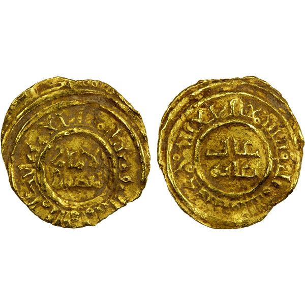 FATIMID: al-Âmir al-Mansur, 1101-1130, AV ¼ dinar (0.63g), NM, ND, VF