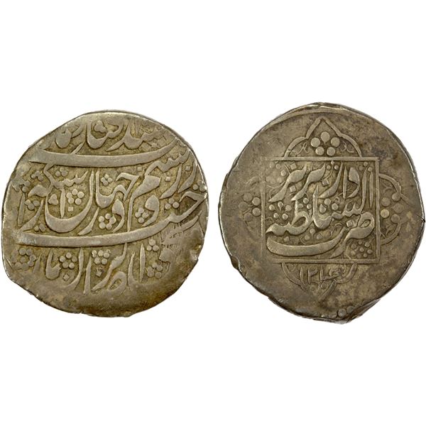 QAJAR: Agha Muhammad Khan, 1779-1797, AR riyal (12.82g), Tabriz, AH1204, VF