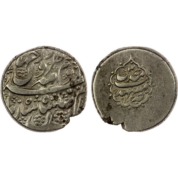 DURRANI: Shah Zaman, 1793-1801, AR rupee (11.32g), Mashhad, AH1214, VF-EF