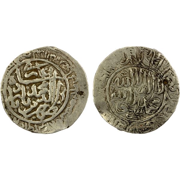 MUGHAL: Babur, 1526-1530, AR shahrukhi (4.63g), ND, VF