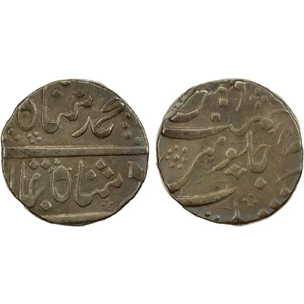 MUGHAL: Muhammad Shah, 1719-1748, AR rupee (11.38g), Qamarnagar, year 24, VF