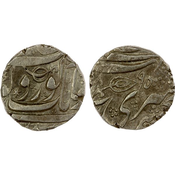 SIKH EMPIRE: AR rupee (10.97g), Kashmir, VS1895, EF