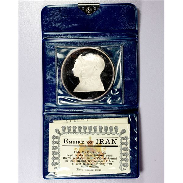 IRAN: Mohammad Reza Shah, 1941-1979, AR 200 rials, 1971/SH1350, Proof