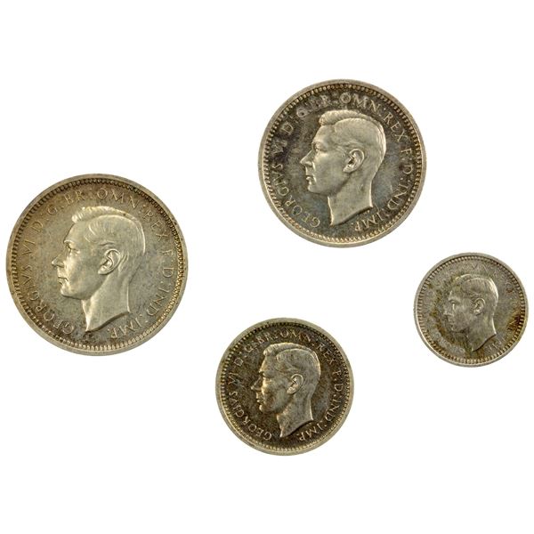 GREAT BRITAIN: George VI, 1936-1952, AR maundy set, 1940, Unc