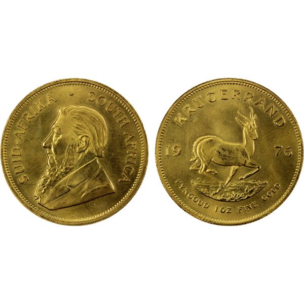 SOUTH AFRICA: Republic, AV krugerrand, 1976, Choice UNC