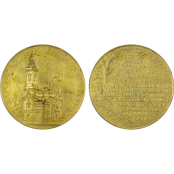 BRAZIL: AE medal (147.2g) (18)91, Unc