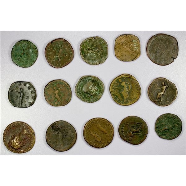 ROMAN EMPIRE: LOT of 15 AE sestertii