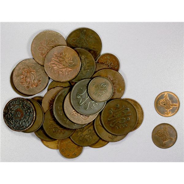 ISLAMIC: EGYPT: LOT of 32 copper coins