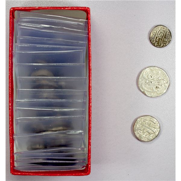 INDIA: LOT of 30 coins, mostly silver & some billon