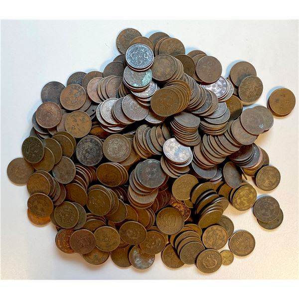 CHINA: LOT of 489 Imperial copper coins