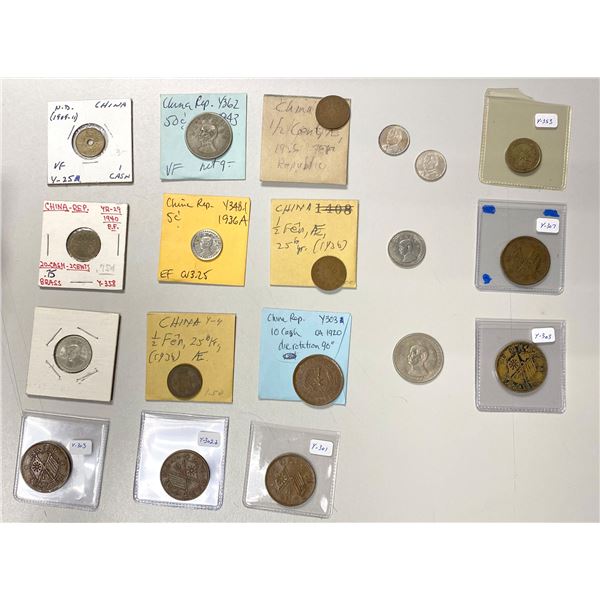 CHINA: LOT of 18 coins