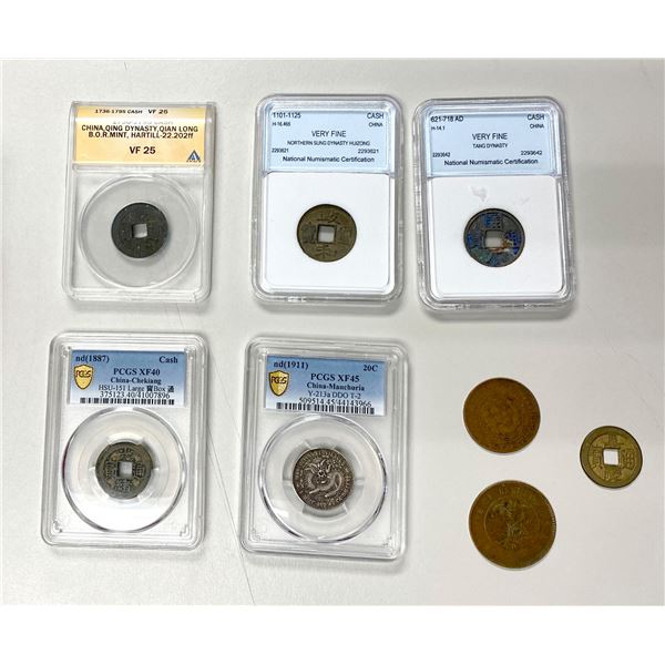 CHINA: LOT of 8 coins