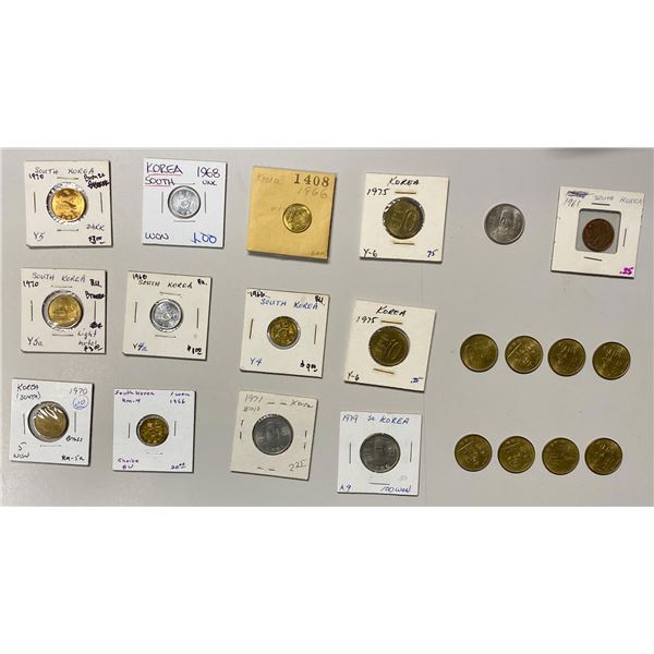 ASIA: Korea (South), LOT of 22 coins