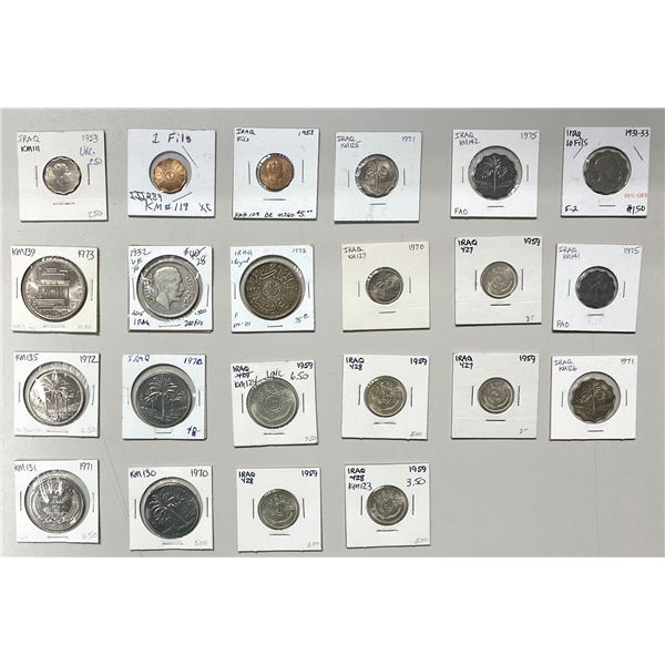 MIDDLE EAST: Iraq, LOT of 22 coins