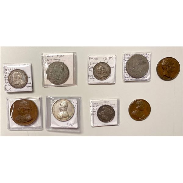 EUROPE: France, LOT of 9 medals