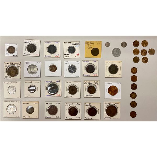 EUROPE: Various, LOT of 39 coins