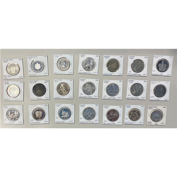 EUROPE: Various, LOT of 21 crowns