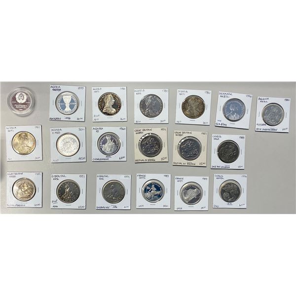 EUROPE: Various, LOT of 19 crowns