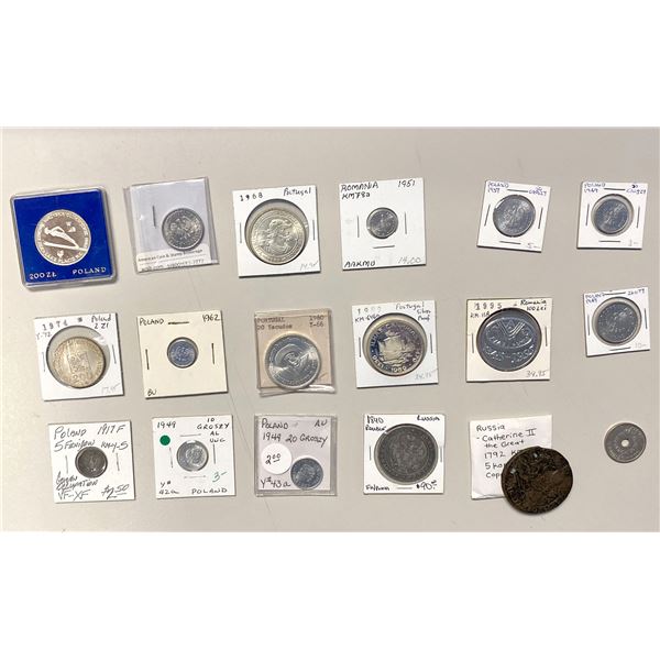 EUROPE: Various, LOT of 18 coins