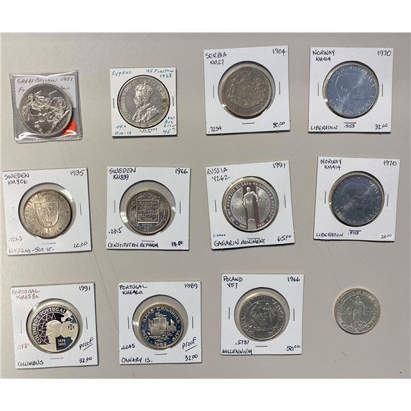 EUROPE: Various, LOT of 12 crowns