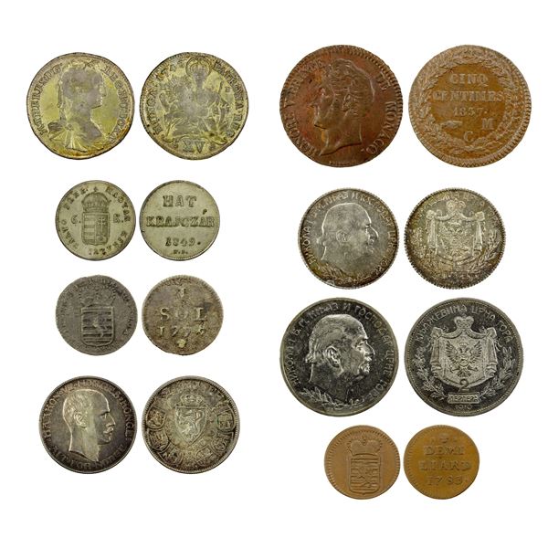 EUROPE: Various, LOT of 8 coins