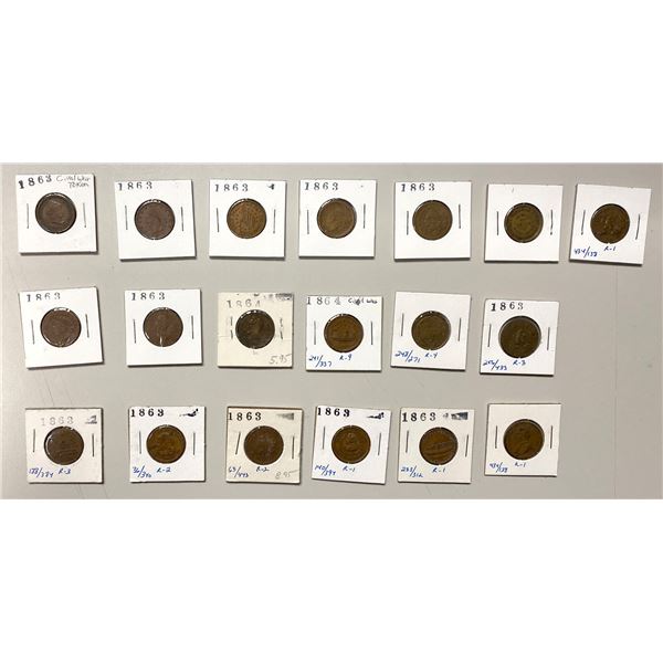 UNITED STATES: LOT of 19 tokens