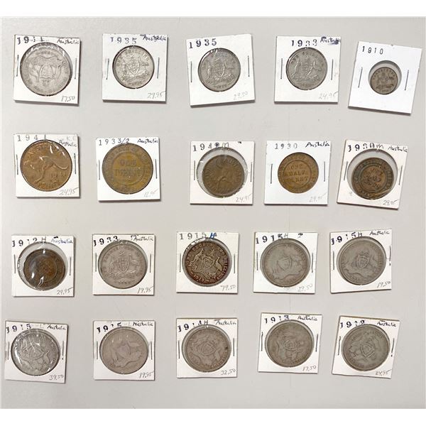 PACIFIC: Australia, LOT of 20 coins