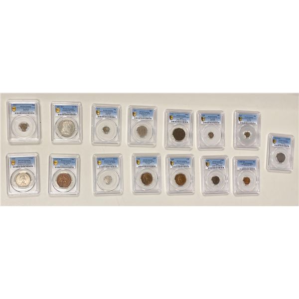WORLDWIDE: Various, LOT of 15 coins