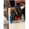 Image 2 : MASTERCRAFT 1 GALLON AIR COMPRESSOR WITH BOX OF TOOLS