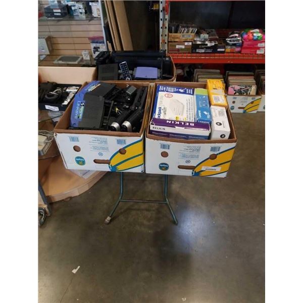 3 BOXES OF ELECTRONICS, COMPUTER GEAR AND MORE