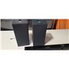 Image 2 : 2 BOMAKER TAPIO V SOUNDBAR AND SUBWOOFER SETS TESTED AND WORKING GUARANTEED NO CORD RETAIL $300