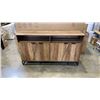 Image 2 : WALKER EDISON 58 INCH ANGLED DOOR BUFFET - RETAIL $679