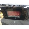 Image 2 : FLOOR MODEL DYNASTY WALL MOUNTED ELECTRIC FIREPLACE, LED BACK LIGHT, REMOTE, 120V/1500W, HEATS UP TO