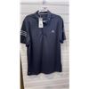 Image 2 : 2 BLACK ADIDAS POLO SHIRTS - SIZE LARGE