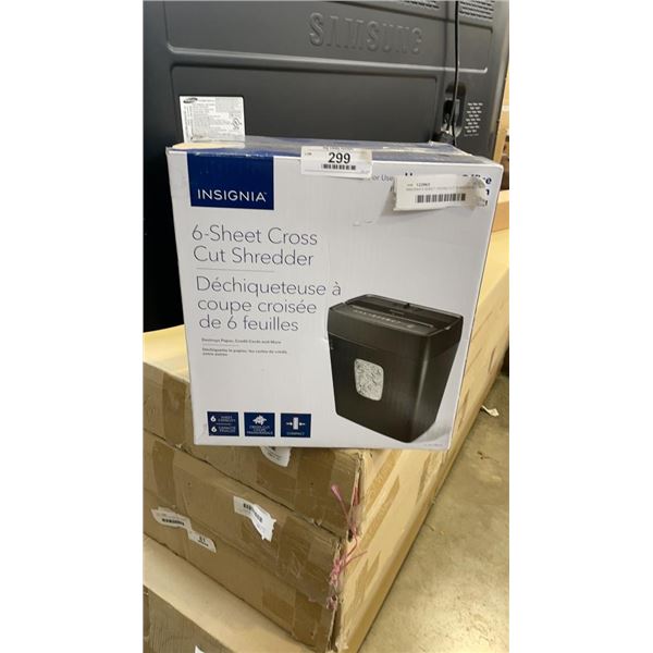 INSIGNIA 6 SHEET CROSS CUT SHREDDER TESTED WORKING RETAIL 69