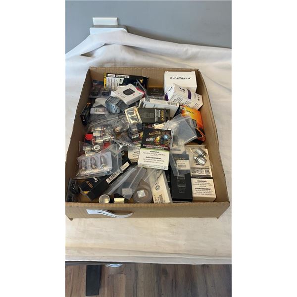 TRAY OF NEW VAPING SUPPLIES