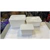 Image 2 : 12 NEW BINS WITH LIDS - 4 SETS OF 3