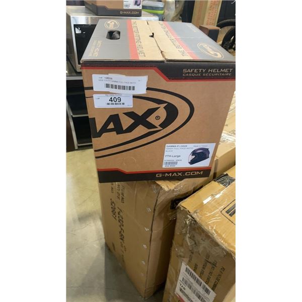 NEW YOUTH GAMMA FULL FACE MOTO HELMET BLACK - SIZE LARGE